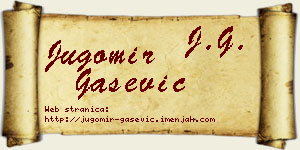 Jugomir Gašević vizit kartica